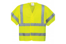 C471 Hi-Vis Short Sleeved Vest Yellow LXL