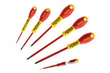 Stanley Tools FatMax VDE Insulated Screwdriver Set, 6 Piece SL/PH/Tester