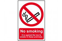 No Smoking It Is Against The Law To Smoke In These Premises - PVC 200 x 300mm