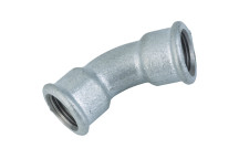 3/8\" BSP FEMALE 45? EQUAL BEND GALVANISED