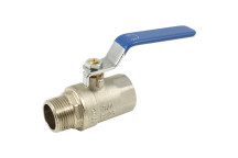 1/4\"BSP Brass Ball Valve PTFE Seal Blue Handle