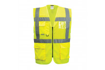 C496 Madrid Executive Mesh Vest Yellow Medium