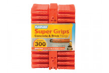 Plasplugs RP 187 Solid Wall Super Grips Fixings Red (300)