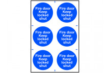 Scan Fire Door Keep Locked Shut - PVC 200 x 300mm