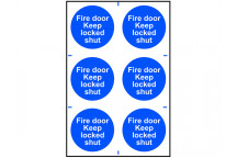 Scan Fire Door Keep Locked Shut - PVC 200 x 300mm