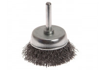 Faithfull Wire Cup Brush 50mm x 6mm Shank, 0.3mm Wire