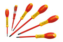 Stanley Tools FatMax VDE Insulated Screwdriver Set, 6 Piece SL/PZ/Tester