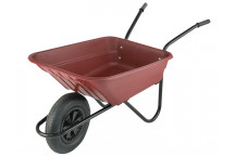 Walsall Boxed 90L Burgundy Polypropylene Wheelbarrow