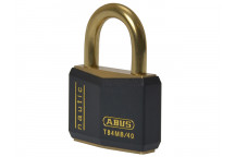 ABUS Mechanical T84MB/40mm Black Rustproof Padlock Twin Pack Carded