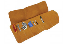 Faithfull 10 Pocket Leather Tool Roll 48 x 27cm