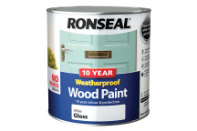 Ronseal 10 Year Weatherproof Wood Paint White Gloss 2.5 litre