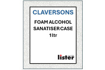 CLAVERSONS Foam Alcohol Sanitiser Case 6 X 1 Litre Cartridge