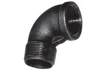 3/4\"X1/2\" BSPT M/FEM ELBOW FIG152 BLACK