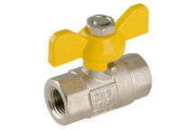 1/2\" BSPP Brass Ball Valve Ni Plated Body WRAS