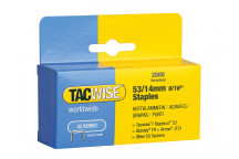 Tacwise 53 Light-Duty Staples 14mm (Type JT21 A) Pack 2000