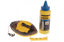 Stanley Tools Power Winder Chalk Line 30m, Chalk & Level