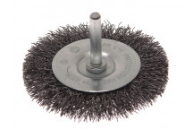 Faithfull Wire Brush 50mm x 6mm Shank, 0.30 Wire