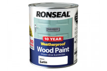 Ronseal 10 Year Weatherproof Wood Paint White Satin 750ml