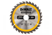 DEWALT Portable Construction Circular Saw Blade 184 x 30mm x 30T
