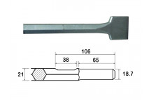 Faithfull Kango Shank Straight Scaling Chisel 75 x 300mm