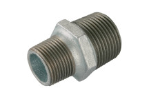 1.1/2\"X1\" BSPTM HEX NIPPLE GALVANISED GF245G
