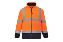 F301 Hi-Vis Two Tone Fleece Orange/Navy Large