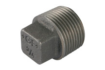 1.1/2\"BSPT MALE SOLID PLUG BLACK GF291S