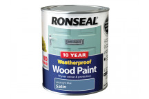 Ronseal 10 Year Weatherproof Wood Paint Midnight Blue Satin 750ml