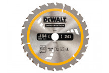 DEWALT Cordless Construction Trim Saw Blade 184 x 20mm x 24T