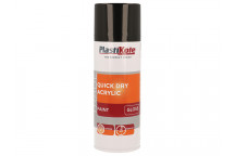PlastiKote Trade Quick Dry Acrylic Spray Paint Gloss Black 400ml