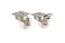 75MM SWIVEL BRAKE CASTOR PLATE FTG