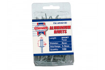 Faithfull Aluminium Rivets 4 x 7mm Short Pre-Pack of 100