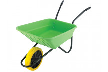 Walsall 90L Lime Polypropylene Wheelbarrow - Puncture Proof