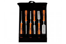 Bahco 424-P Bevel Edge Chisel Set 6 Piece in Pouch