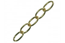 Faithfull Oval Chain 2.3mm x 10m Polished Brass