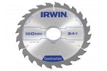 IRWIN Construction Circular Saw Blade 160 x 30mm x 24T ATB