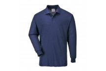 B212 Genoa Long Sleeved Polo Shirt Navy Large