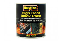 Rustins High Heat Paint 600C Black 250ml