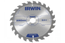 IRWIN Construction Circular Saw Blade 230 x 30mm x 24T ATB