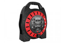 Faithfull Power Plus Semi-Enclosed Cable Reel 240V 13A 4-Socket 20m