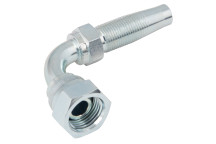 9/16\" JIC Female Hydraulic Reusable 90? Elbow 3/8\" Hose ID