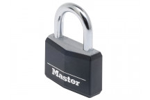 Master Lock Aluminium Black Vinyl Cover 50mm Padlock 4-Pin