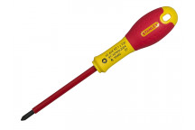 Stanley Tools FatMax VDE Insulated Screwdriver Pozidriv Tip PZ0 x 75mm