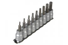 Teng M3813TX Socket Clip Rail Set of 9 External TORX 3/8in Drive