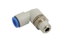 1/8\"BSPT x 6mm OD Rotary Male Stud Elbow Vacuum