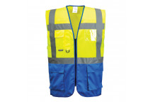 C476 Warsaw Executive Vest Yellow/Royal Medium