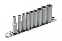 Teng M1407 Deep Socket Clip Rail Set of 10 Metric 1/4in Drive