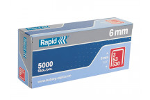 Rapid 53/6B 6mm Galvanised Staples Box 5000