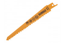 DEWALT Sabre Blade Fast Cuts Wood with Nails Plastics 152mm Pack of 5