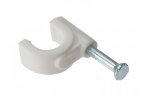 ForgeFix Cable Clip Round White 7-8mm Box 100